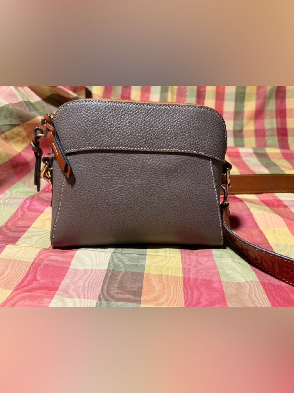 Dooney & Bourke Guitar Strap Cameron Pebbled Leather Crossbody RARE HTF - Picture 2 of 8